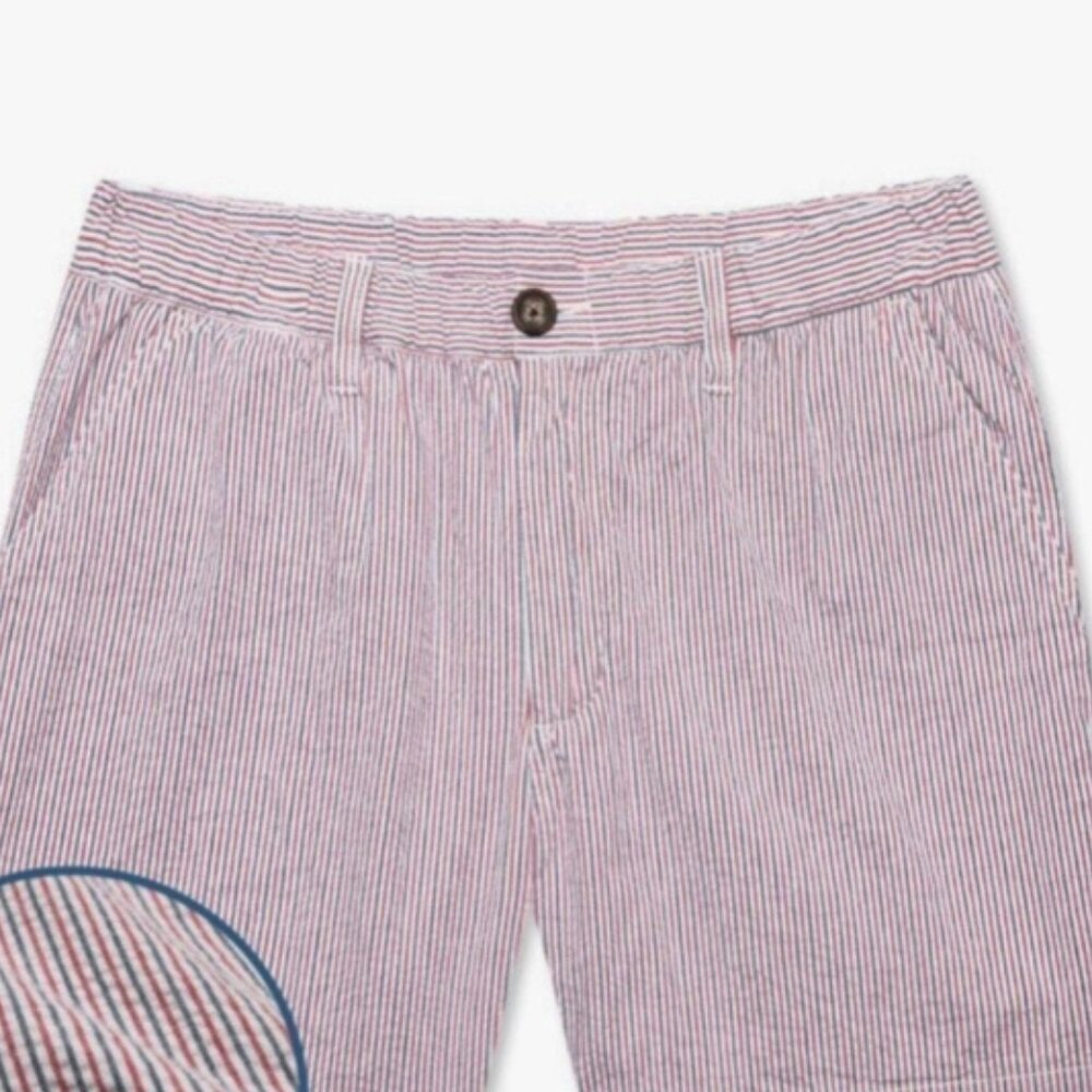 Chubbies The 508’s‎ Seersucker Shorts Red White Blue Stripe Patriotic Medium 5" - Picture 4 of 12